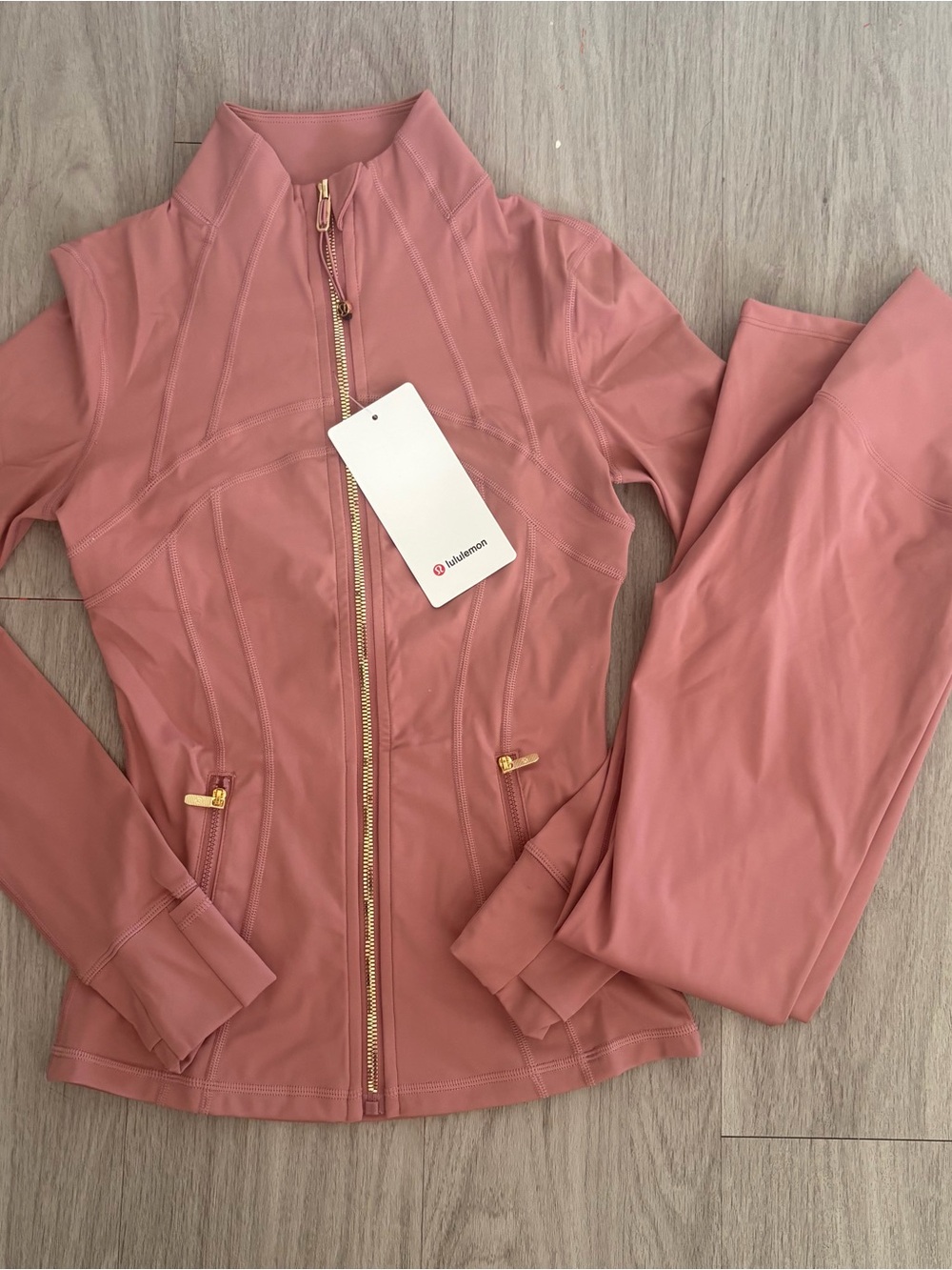 lululemon athletica Rose Pink Zip Front Athletic Jacket